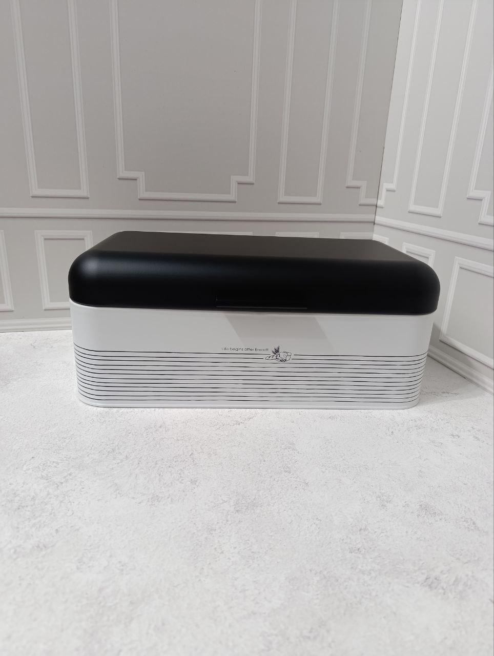 Хлібниця Maestro металева 42×24,8×16,5 см Білий з чорним (MR-1772) - фото 5 Хлібниця Maestro металева 42×24,8×16,5 см Білий з чорним (MR-1772) - фото 5