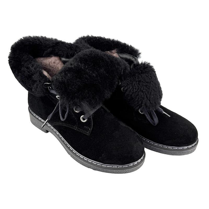 Ботинки женские зимние замшевые К-007246 p. 36 23 см Черный