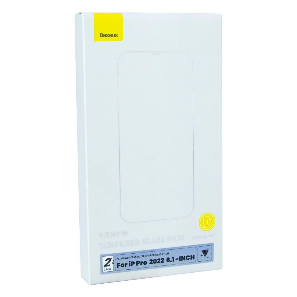 Захисне скло для Apple iPhone 13 13 Pro 14 протиударне без рамки 2 штуки скла Baseus SGBL100002