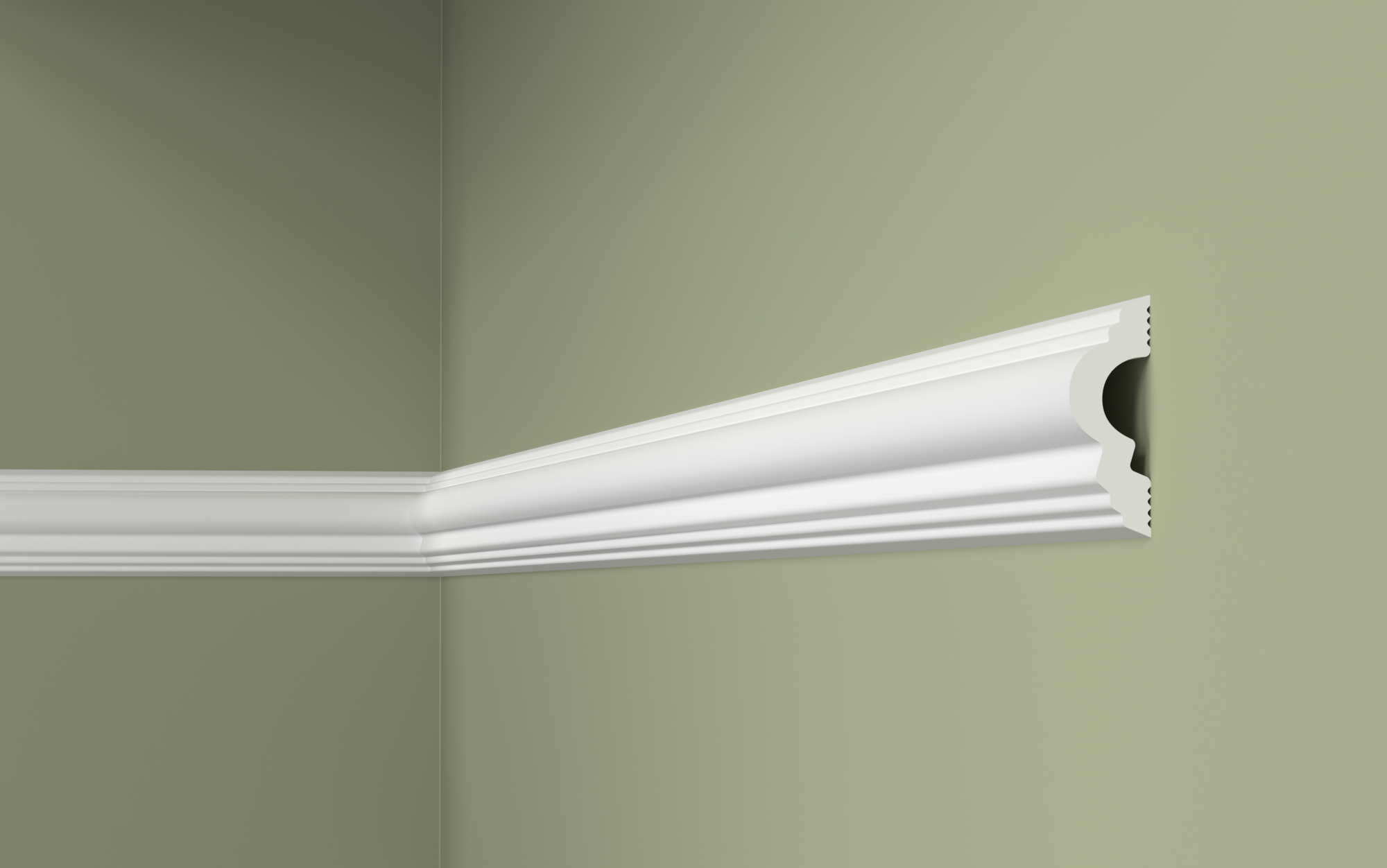 Потолочный молдинг BG50/14М экструдированный 30х30х2000 мм