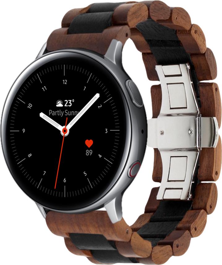 Ремешок деревянный WoodLock для Galaxy Watch Active 2 40/44 мм Black/Brown (28279-26)