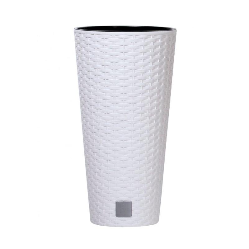 Горшок для цветов Prosperplast Rato со вставкой высокий 2в1 Н-57,2 см Белый (77967-449)