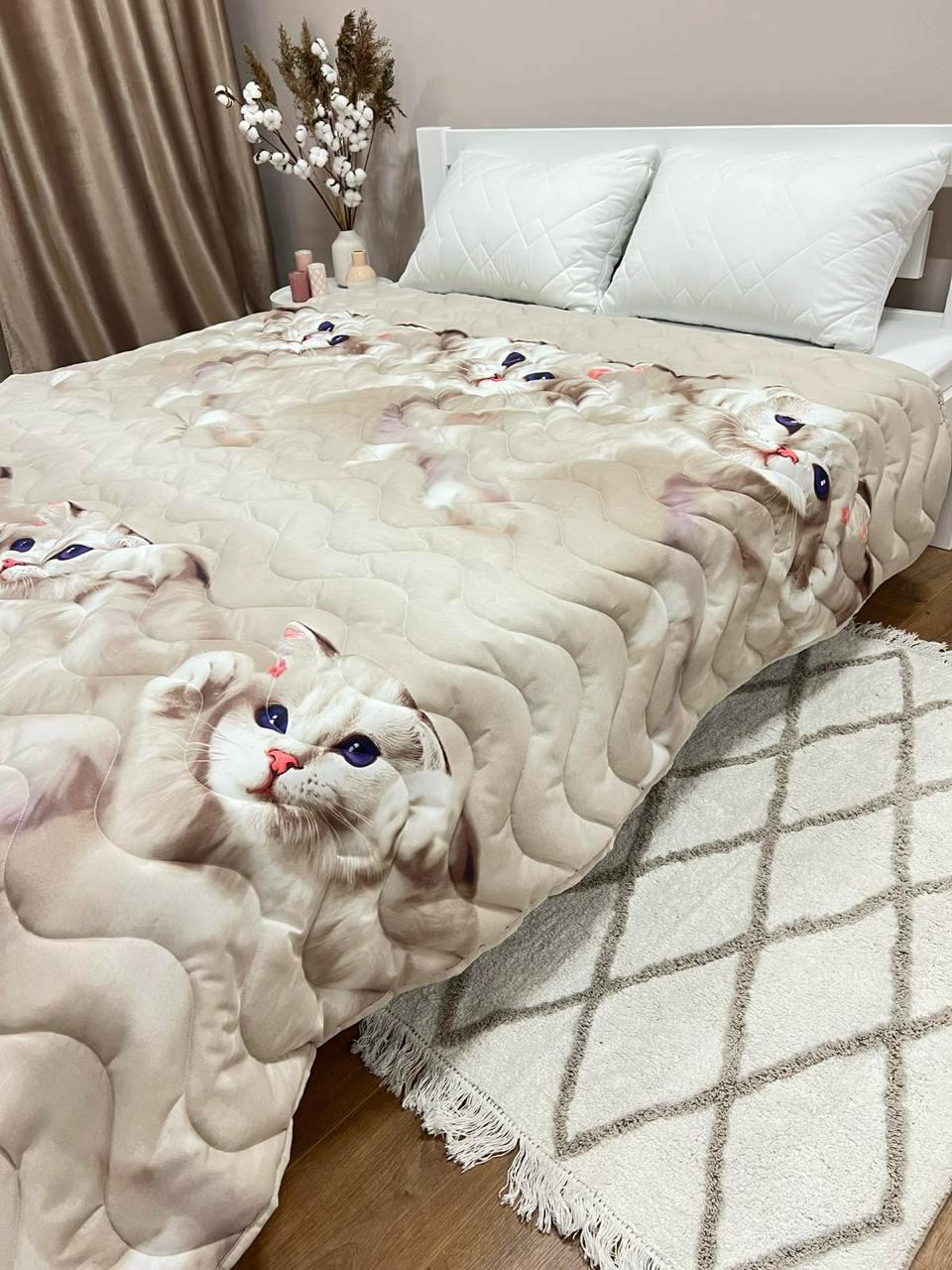 Одеяло летнее двухстороннее с рисунком полутораспальное 150x210 см Бежевый (27455694) - фото 3 Одеяло летнее двухстороннее с рисунком полутораспальное 150x210 см Бежевый (27455694) - фото 3