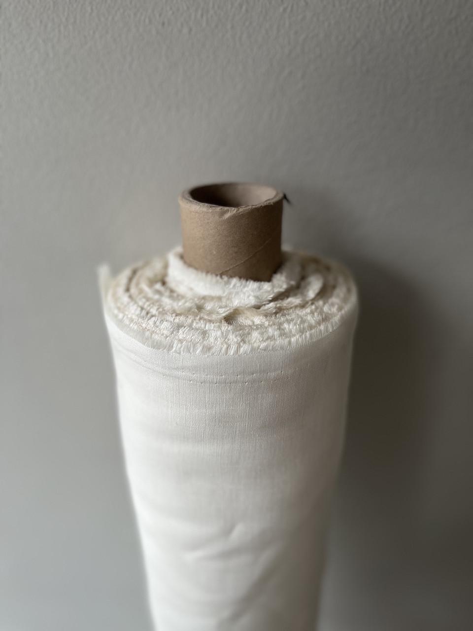 Ткань рубашечная LINEN PLUS льняная 143 см 1403 Молочный - фото 2