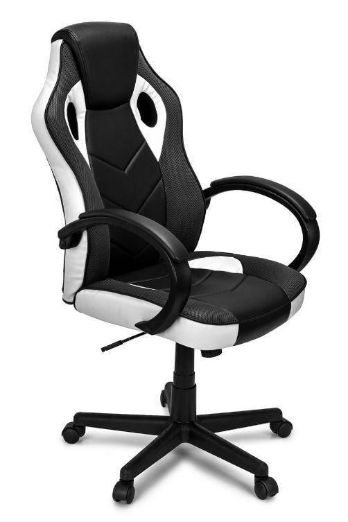 Кресло компьютерное игровое спортивное PRO Game PAGANI Черный с белым