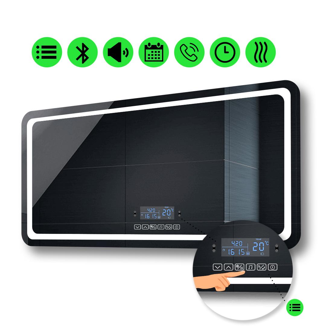 LED-зеркало 100x70 см с Smart-блоком и подогревом Anvi (Anvig149)