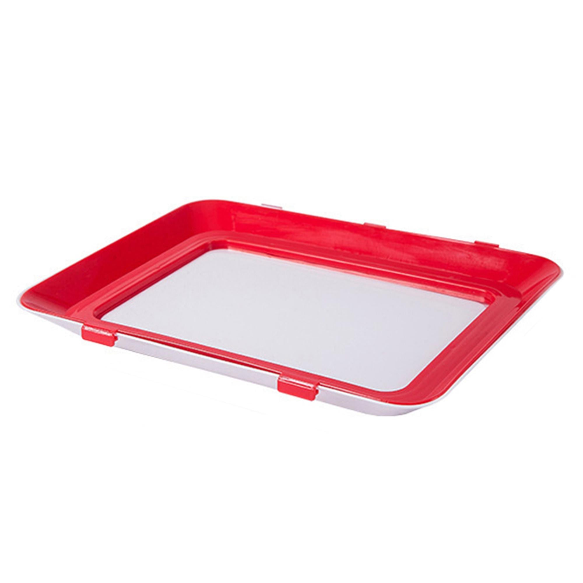 Контейнер вакуумный многоразовый для сохранения свежести продуктов 29,5х23,5х3 см Красный