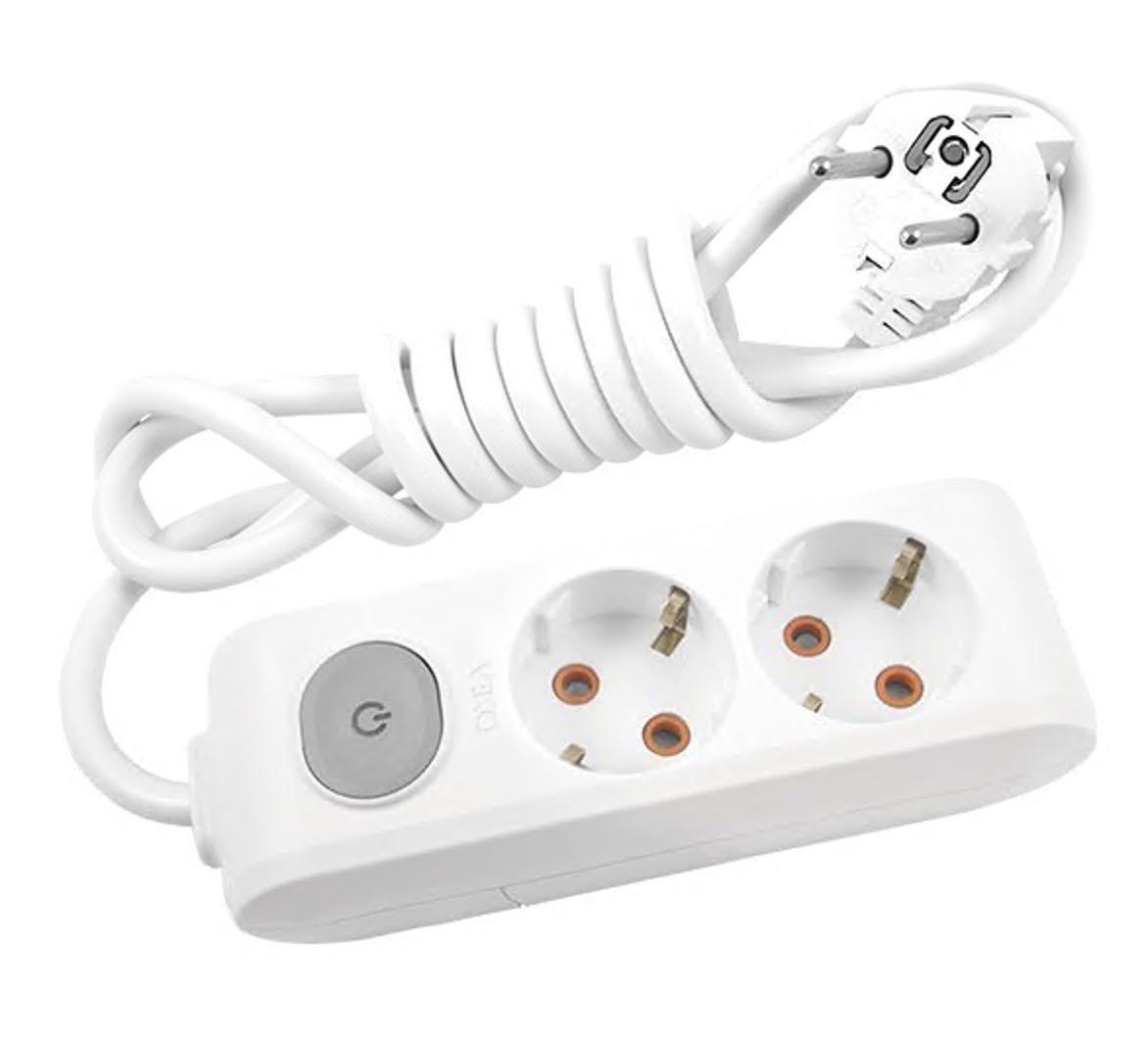 Подовжувач двомісний Viko Multi-Let з заземленням та кнопкою 5 м (27848268)