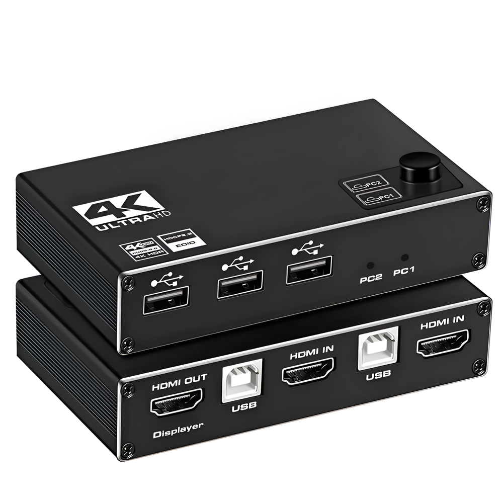 Переключатель KVM на 2 компьютера Addap KVMS-01 2 USB HDMI 4K 60Гц - фото 12 Переключатель KVM на 2 компьютера Addap KVMS-01 2 USB HDMI 4K 60Гц - фото 12