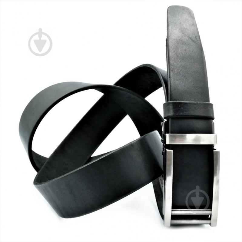 Мужской кожаный ремень-автомат Le-Mon 110-125 см Черный (newm-35avk-0003)