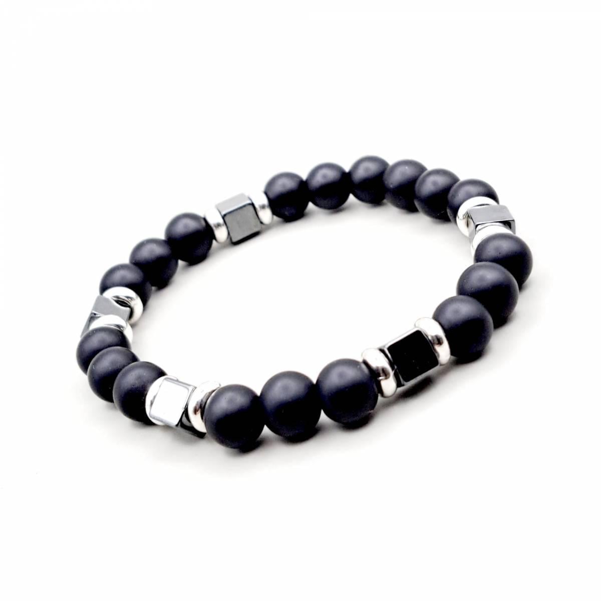 Браслет DARSANA Родник из натурального камня шунгит/гематит (DRSU001052)