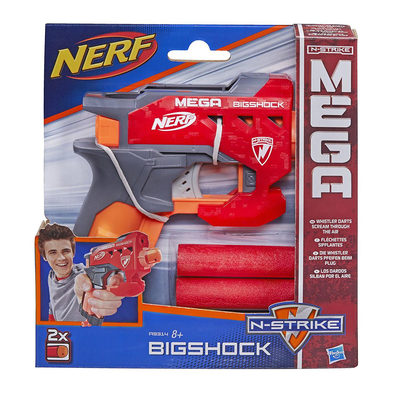 Пистолет Nerf Hasbro Bigshoc N-Strike Mega с большими стрелами (A9314)