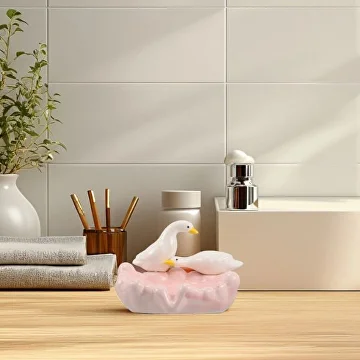 Мыльница с двумя Q00586 Гусаками 15,3х11,5х12 см - фото 7 Мыльница с двумя Q00586 Гусаками 15,3х11,5х12 см - фото 7