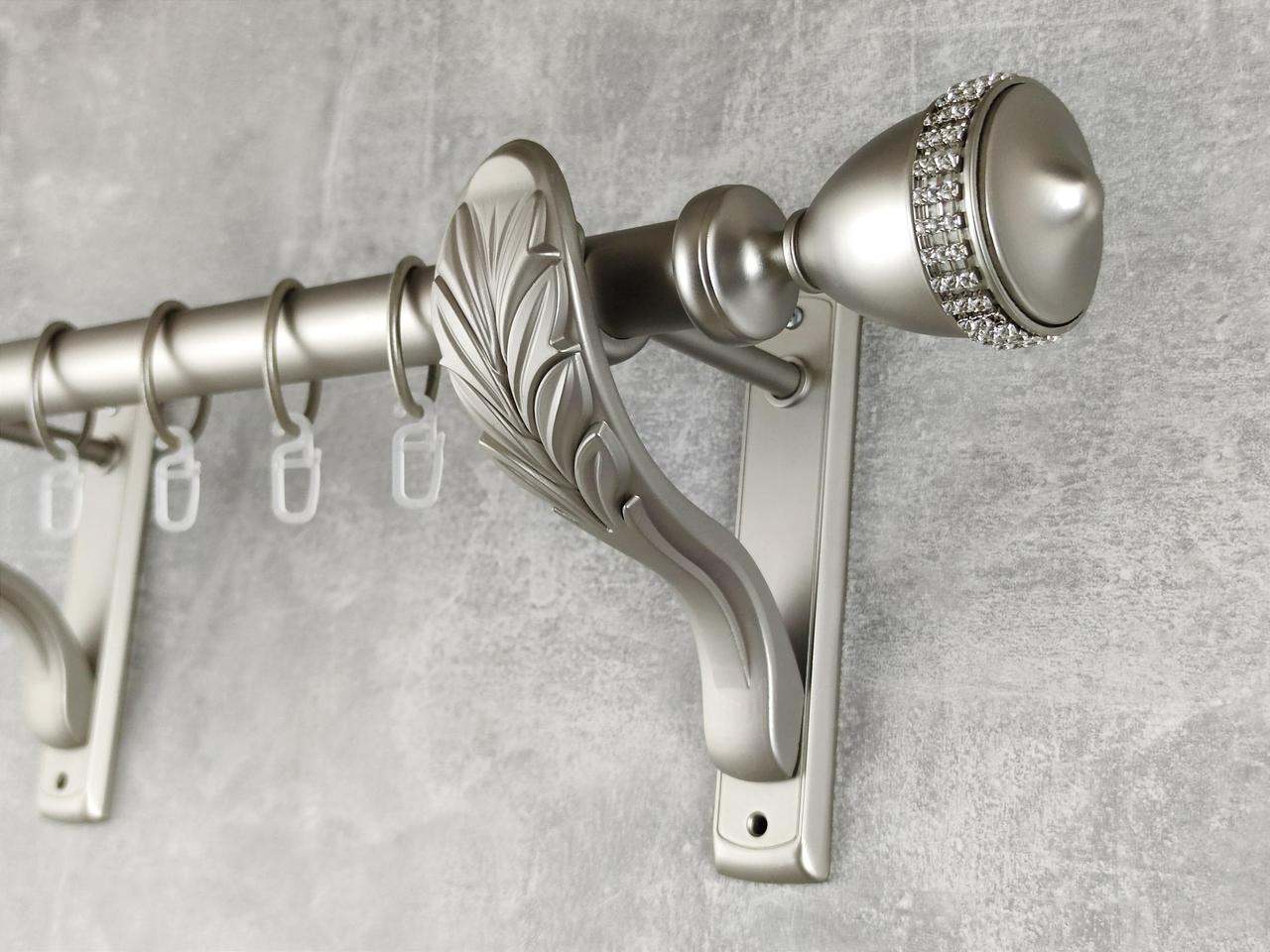 Карниз MStyle металлический для штор однорядный Етерния 25 мм гладкий 400 см Сатин (5011902)