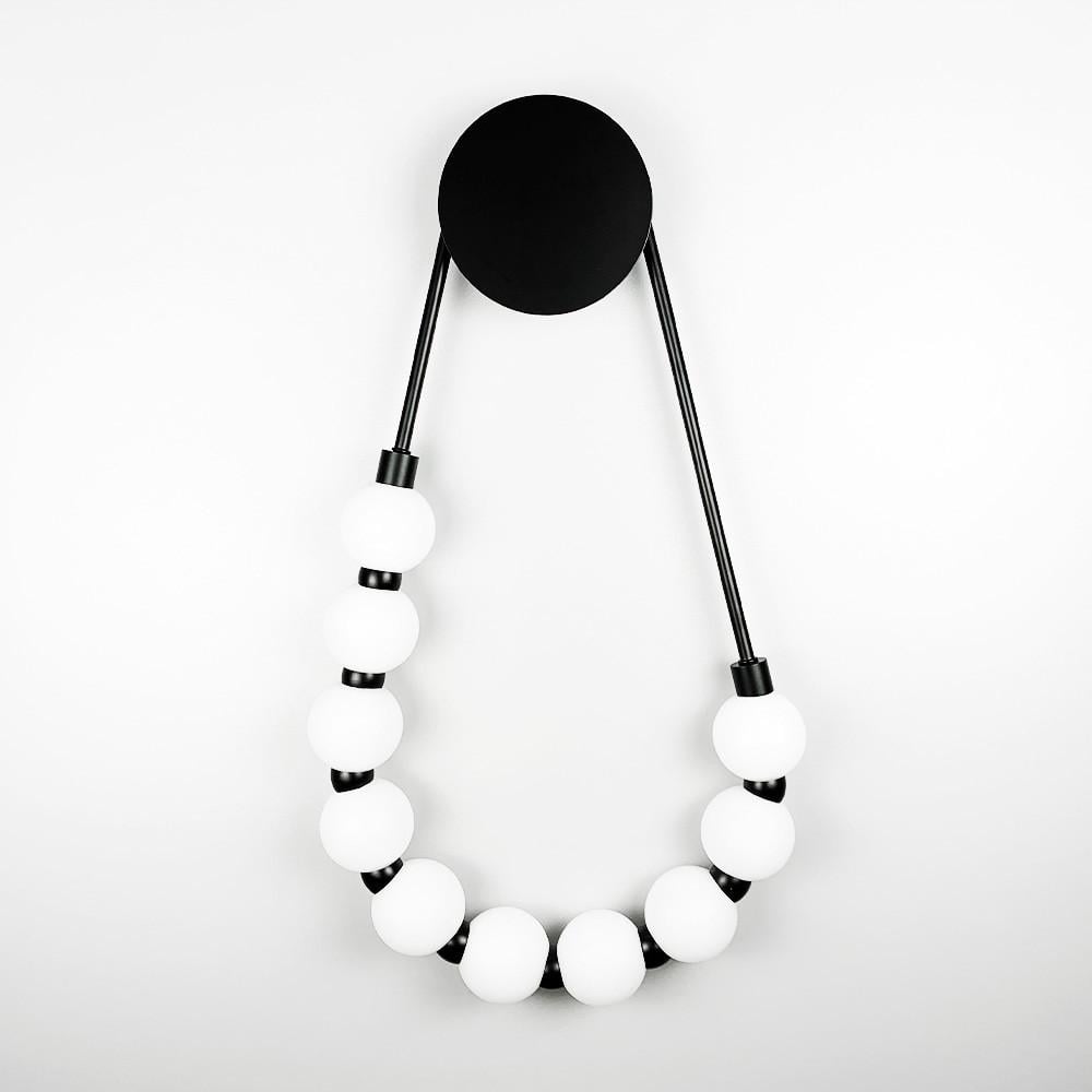 Настенный светильник с акриловыми бусинами в черном корпусе (WFZ 1/10)