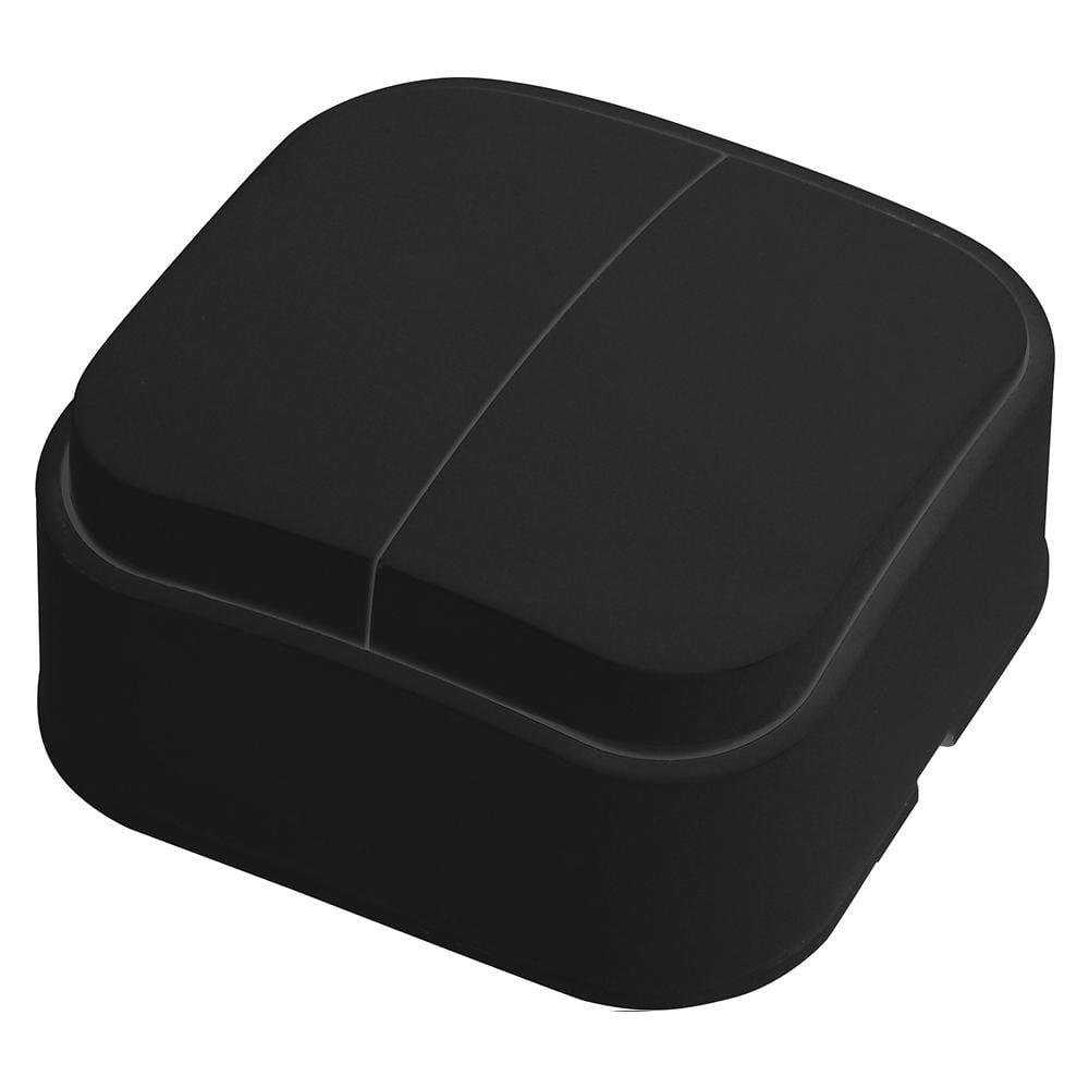 Выключатель Eva HOROZ ELECTRIC 2-й накладной Черный (112-001-0003-020)