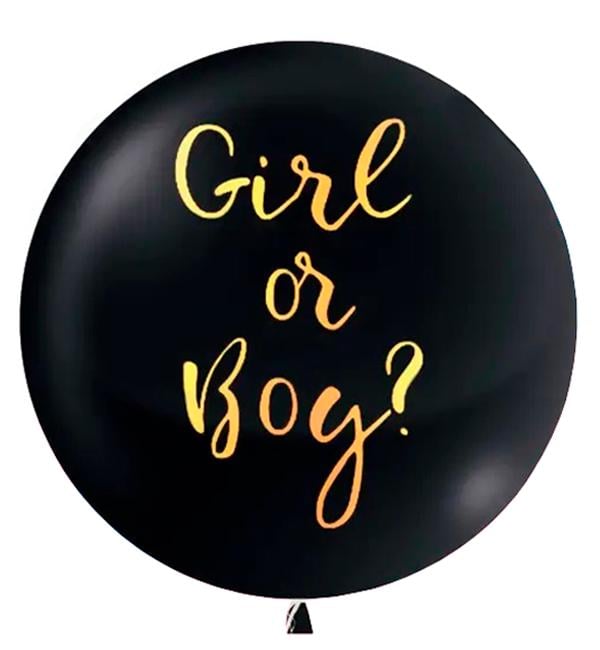 Воздушный шар Boy or Girl d 60 см Черный/Золотой (11237959) Воздушный шар Boy or Girl d 60 см Черный/Золотой (11237959)