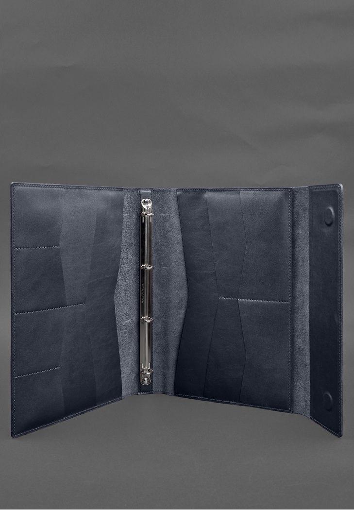 Шкіряна папка для документів сімейна А4 на сегрегаторі з файлами Темно-синій (A-028630) - фото 10 Шкіряна папка для документів сімейна А4 на сегрегаторі з файлами Темно-синій (A-028630) - фото 10