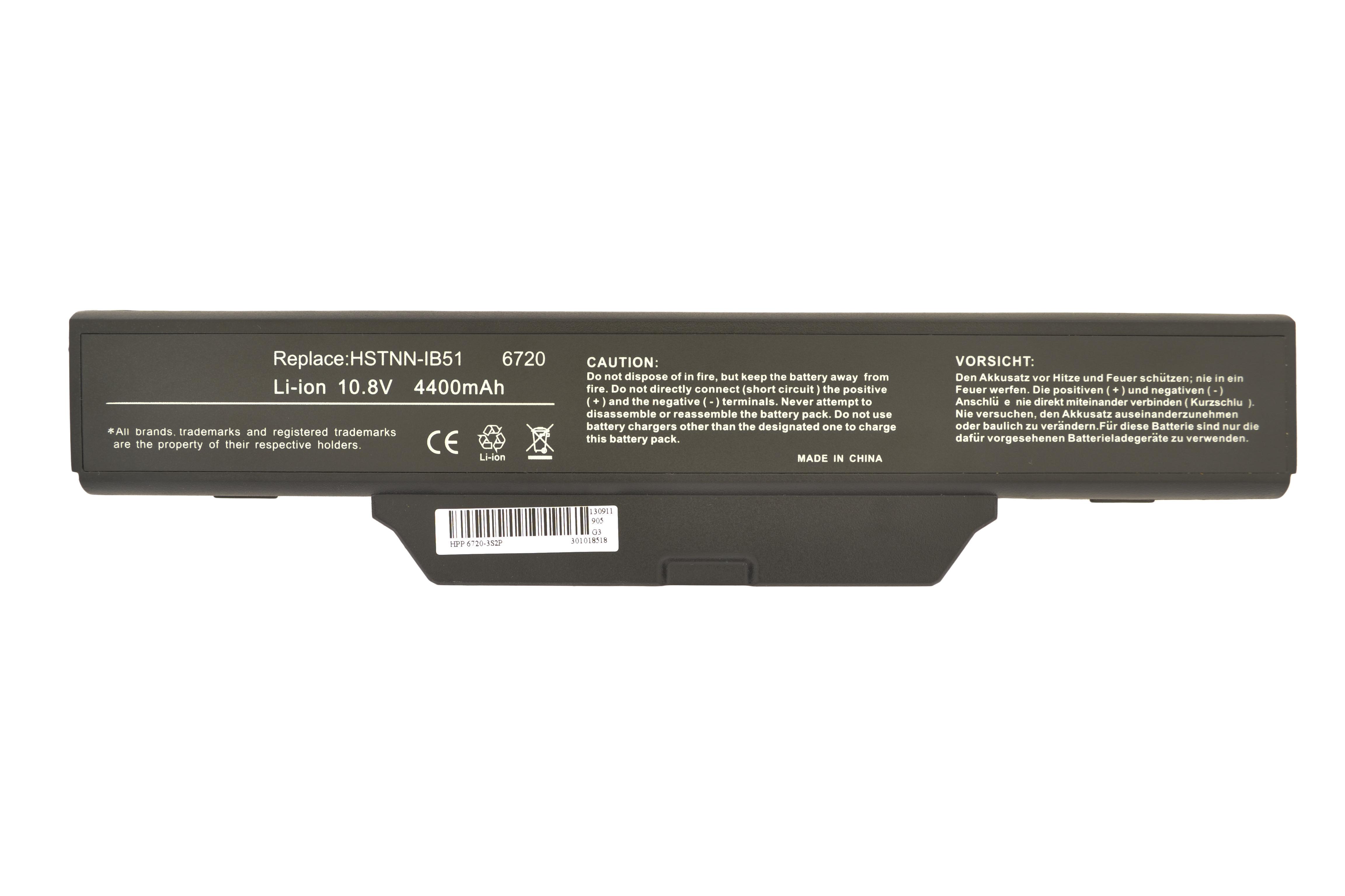 Аккумулятор для ноутбука HP Compaq HSTNN-IB62 550 10,8 V 5200 mAh (002609)
