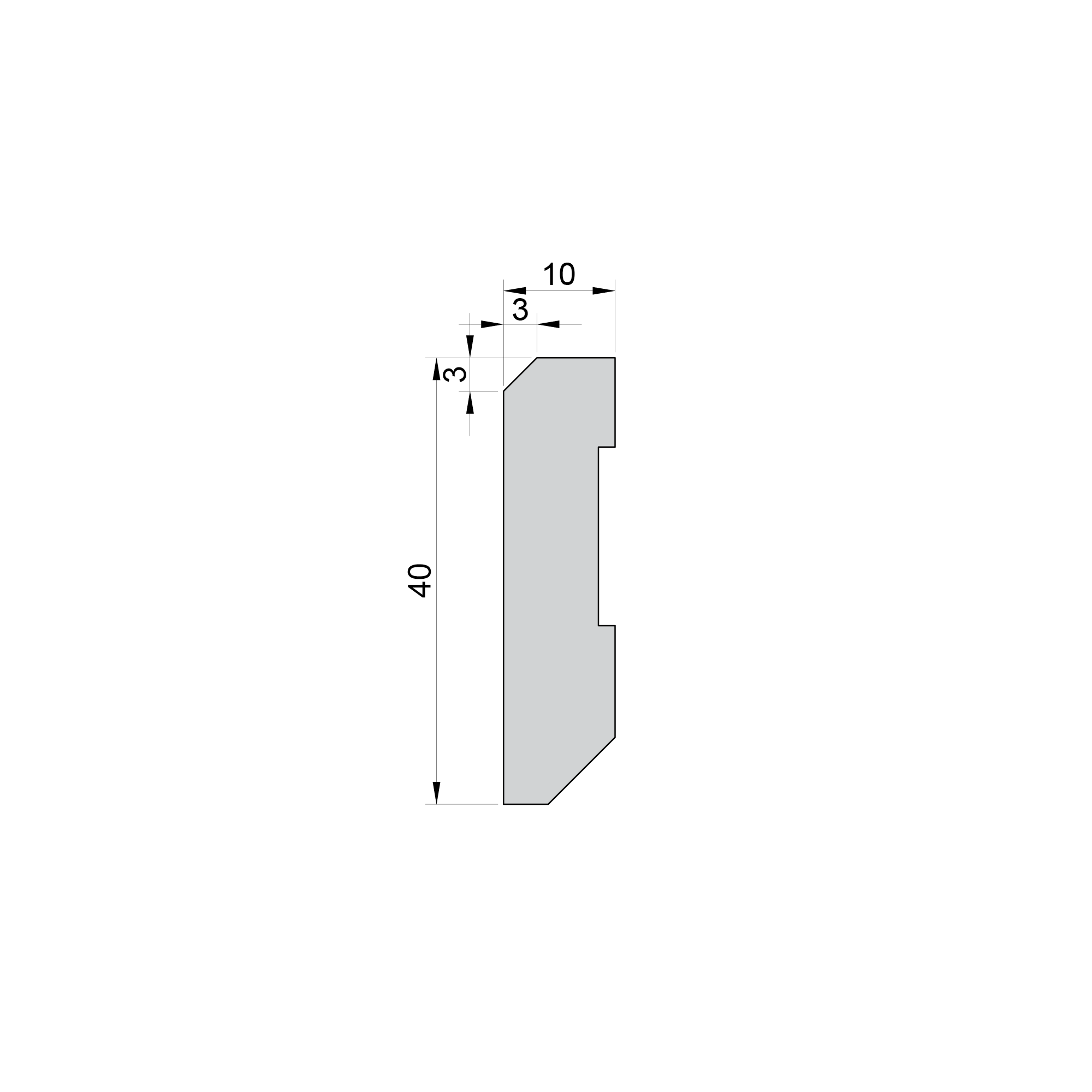 Плинтус МДФ FSPRO 1040F3 крашеный накладной 2,8 м Белый (P.MDF1040F3) - фото 2