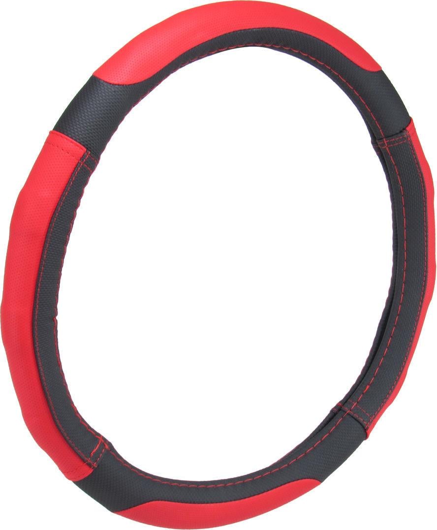 Чохол на кермо CarLife M 37-39 см перфорований Червоний (0304166) Чохол на кермо CarLife M 37-39 см перфорований Червоний (0304166)