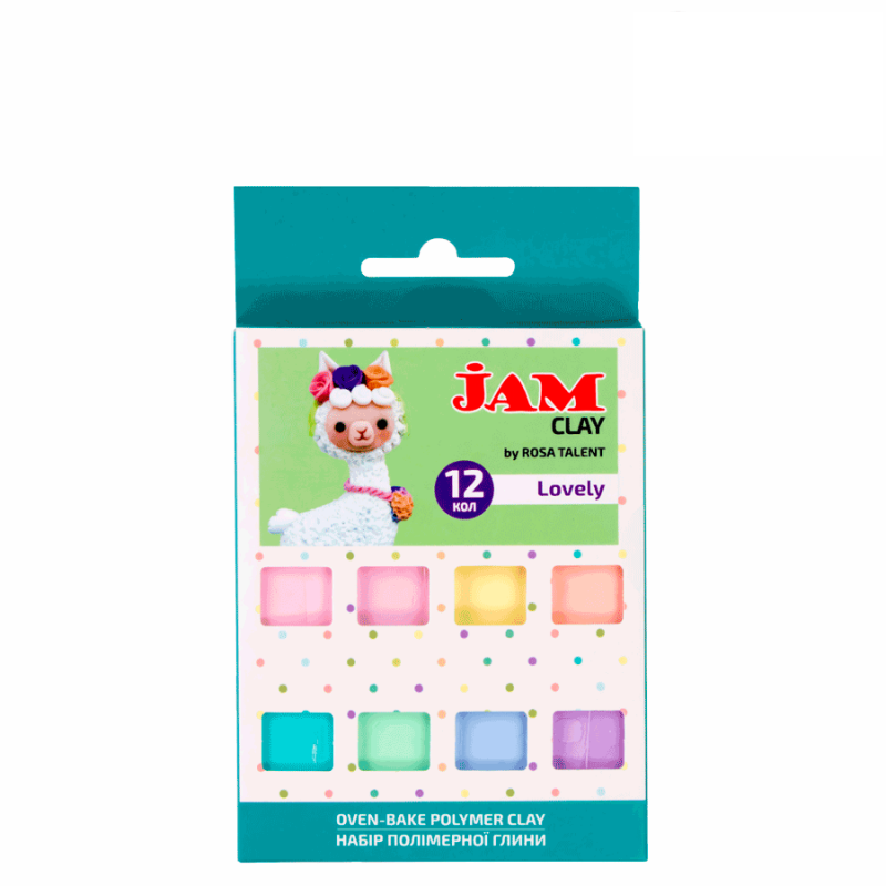 Глина полімерна JAM CLAY Lovely в наборі 12 кольорів по 20 г (5059014)