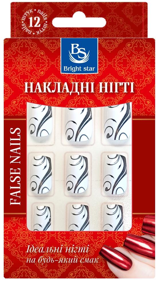 Накладные ногти Bright Star с рисунком 12 шт. (KP8012-11)