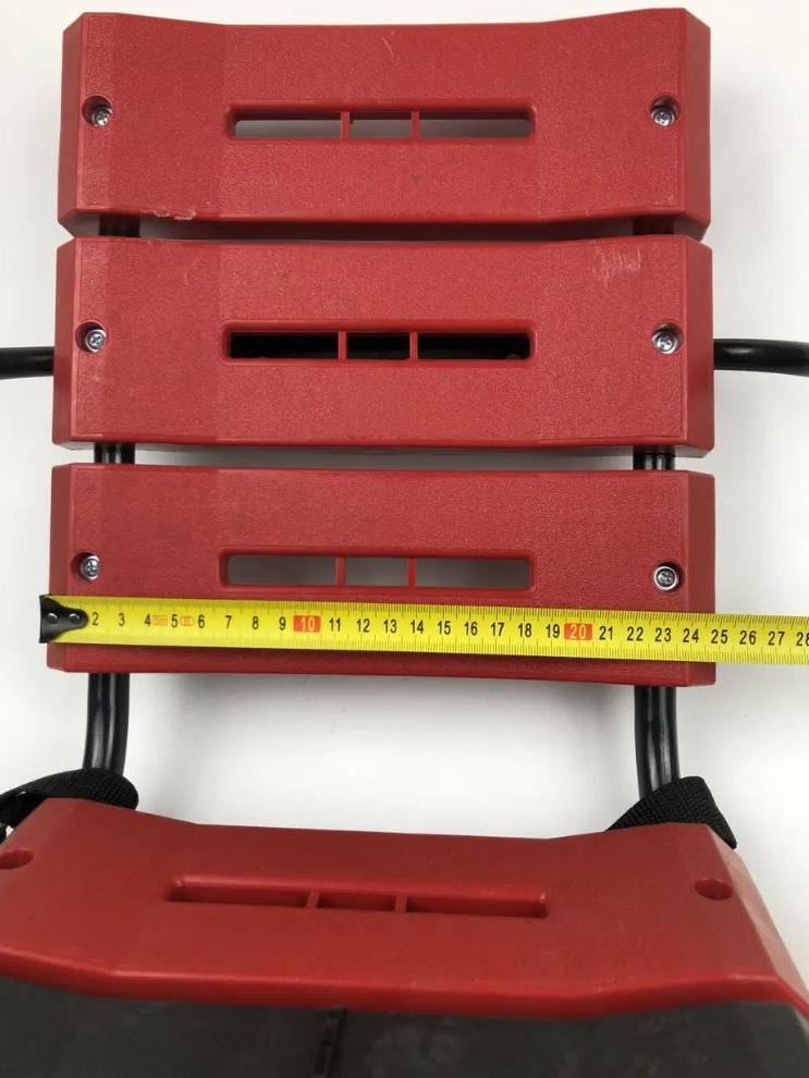 Детское велокресло КОЛЕСО крепление на багажник/металлический корпус/пластик Красный (50000734) - фото 4