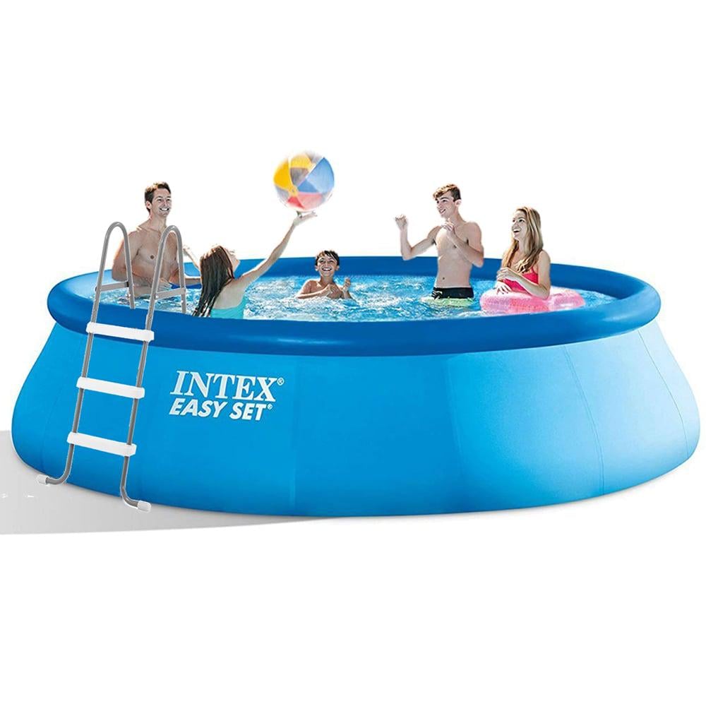 Басейн надувний Intex 26166-1 драбина/тент/підстилка 457х107 см (171008)