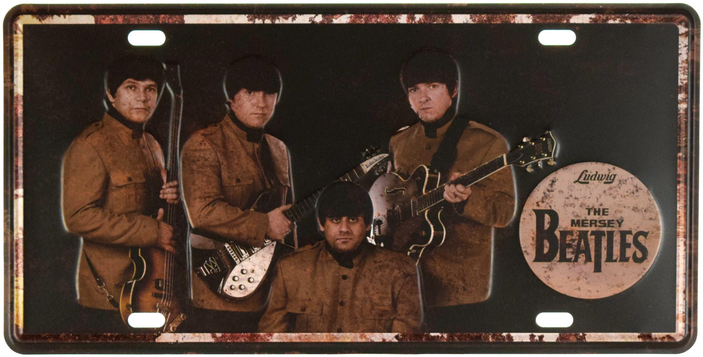 Табличка металева The Mersey Beatles Ludwig 15x30 см