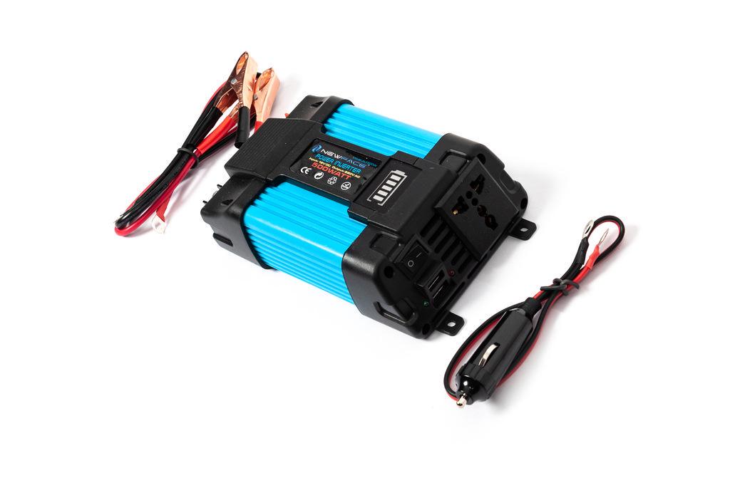 Автомобильный инвертор XLF500W 220V/USB/300W abs-пластик Черный (113493)