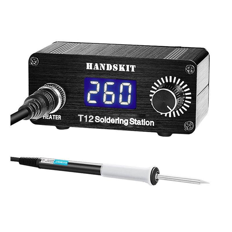 Паяльная станция HandsKit T12 Mini Led для жал T12 72 Вт 220 В 200-450C DC12-24V с блоком питания