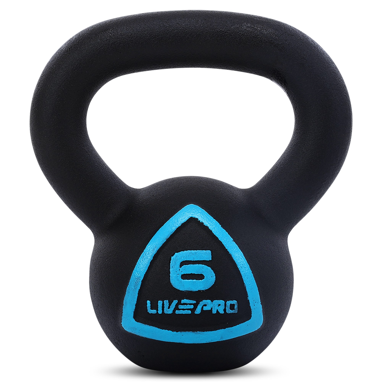 Гиря тренувальна цільна LiveUp LP8041-6 чавунна пофарбована 6 кг Чорний (2547053767)