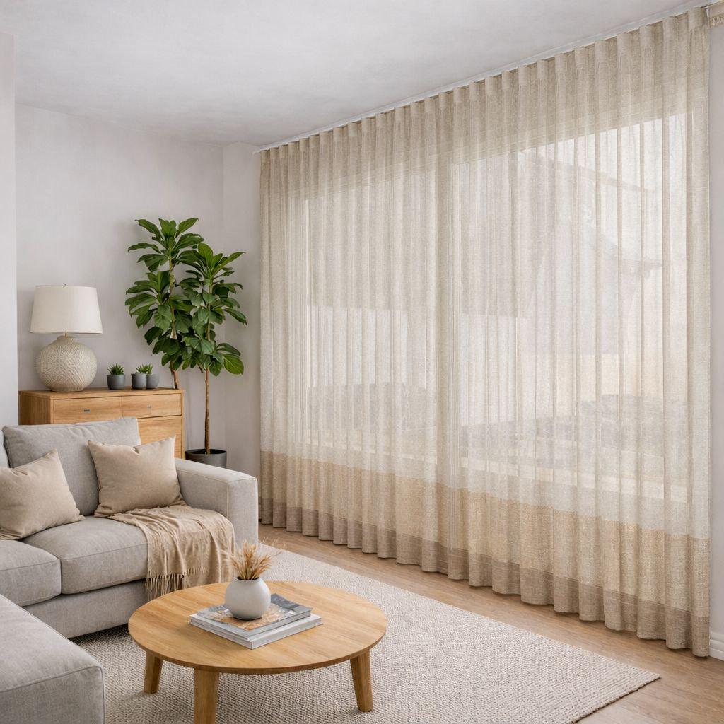 Мультишторы на окно Tulls вертикальные тканевые 200х150 см Молочный