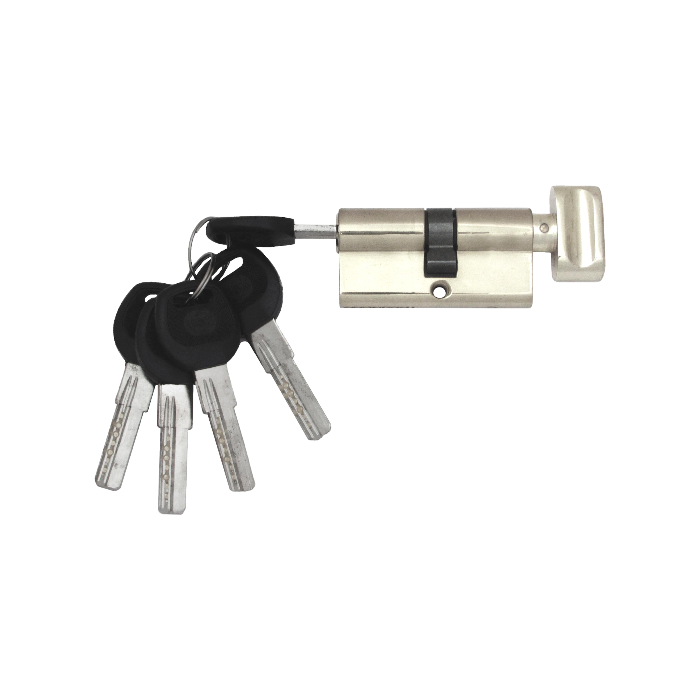 Цилиндровый механизм USK B-60 30x30 ключ/поворотник Никель (12174149)