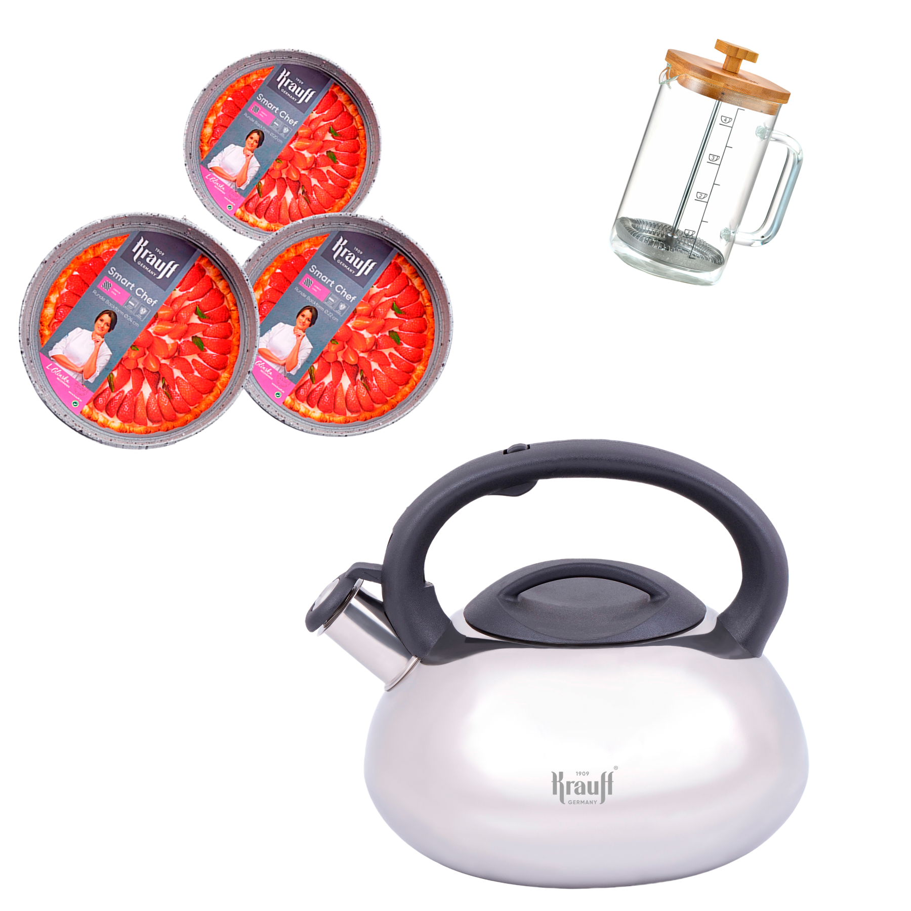 Формы для выпечки разъемные Krauff Smart chef с чоппером Fusion и чайником (55-333-254)