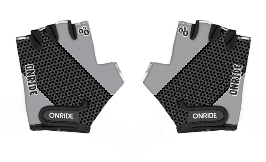 Перчатки детские OnRide Gem с короткими пальцами XXL Черный/Серый