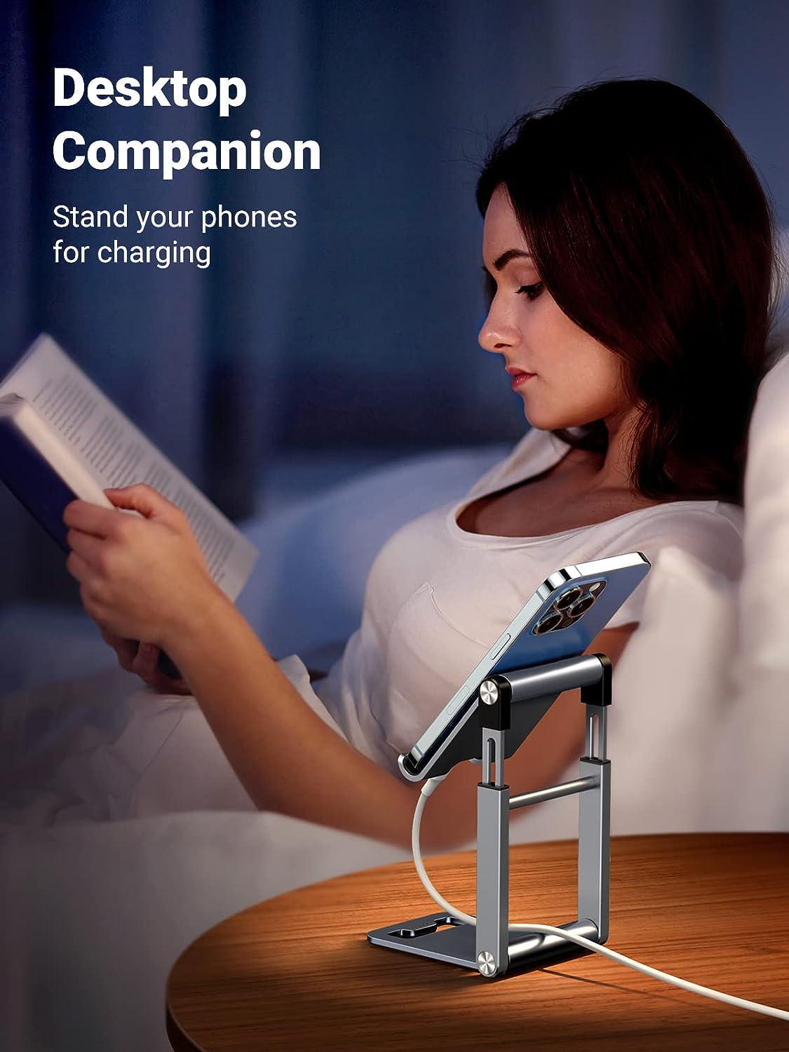Подставка для телефона UGREEN настольная металлическая складная Серый (50324) - фото 5