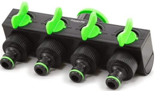 Кран кульовий Presto-PS на 4 виходи з внутрішнім різьбленням 3/4-1" (4006)