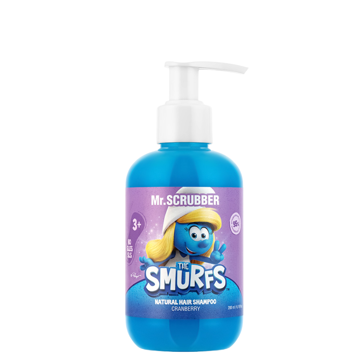 Детский шампунь для волос Mr Scrubber The Smurfs с ароматом клюквы от 3 лет 200 мл Детский шампунь для волос Mr Scrubber The Smurfs с ароматом клюквы от 3 лет 200 мл