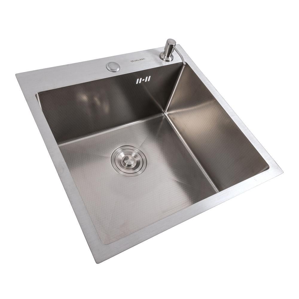 Мойка кухонная Valeso Handmade DECOR 50х50 сифон круглый 3,0/0,8 нержавеющая сталь Мойка кухонная Valeso Handmade DECOR 50х50 сифон круглый 3,0/0,8 нержавеющая сталь