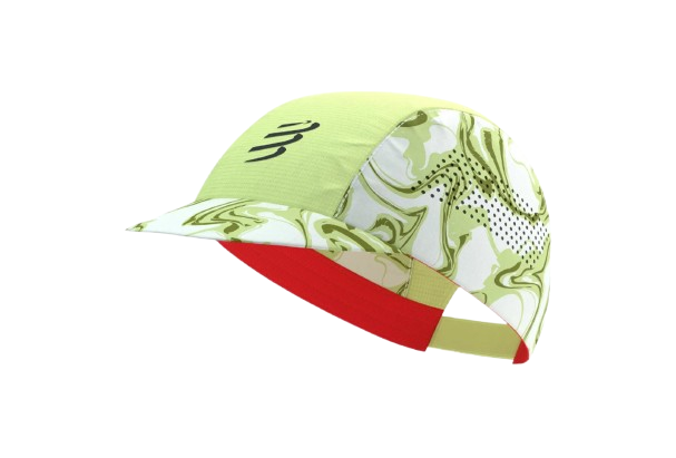 Кепка с гибким козырьком Compressport Pro Racing Cap Green Camo Fluo Red (XHWU7326045TU)