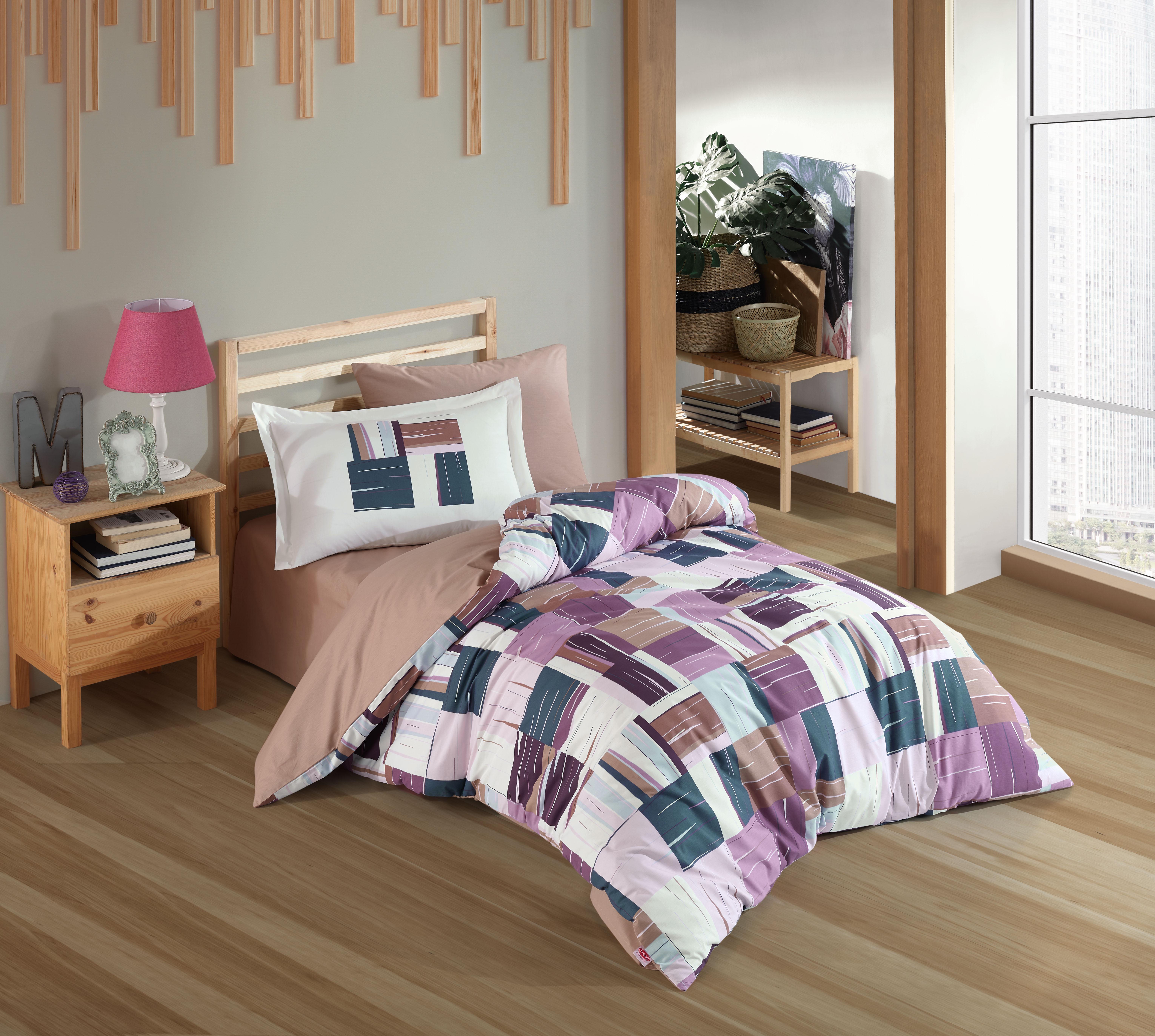 Комплект постельного белья Hobby Poplin Dream 160х220 см Бордовый (8698499166530)
