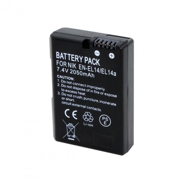 Аккумулятор для Nikon EN-EL14/EN-EL14A 2050 mAh Black (10020e) - фото 3