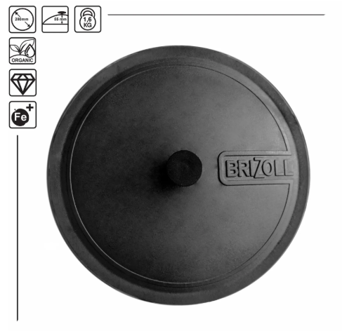 Кришка чавунна з ручкою Brizoll 280 мм - фото 4