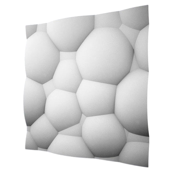 3D-панель гіпсова декоративна Бульбашки під фарбування 500х500х32 мм Білий (30642334)