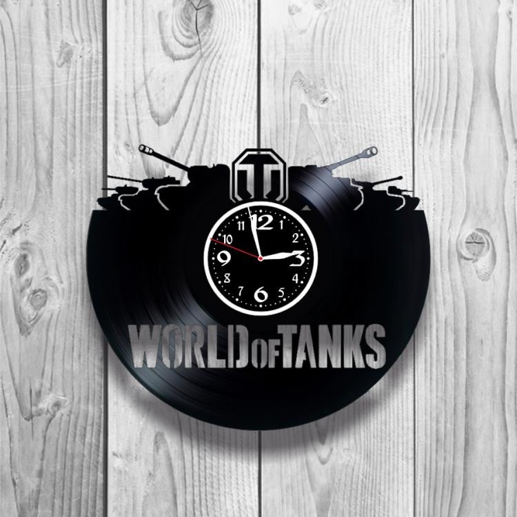 Часы настенные World of Tanks 0394 из виниловой пластинки