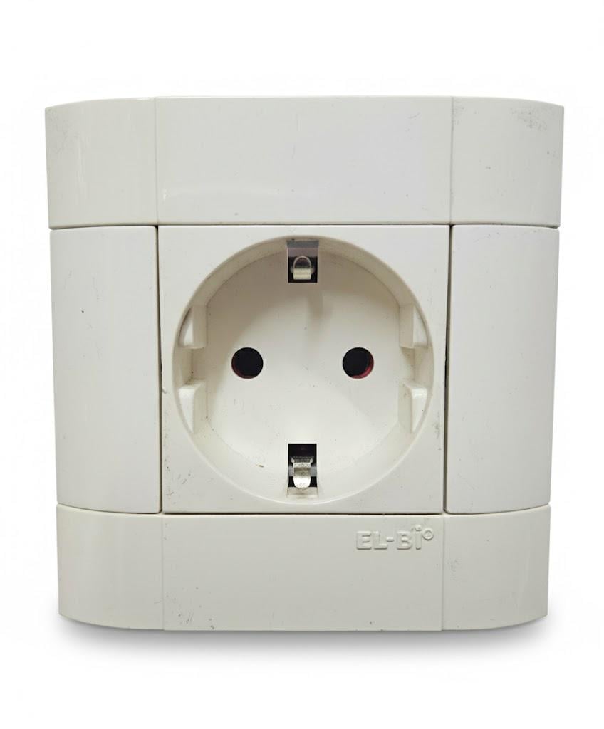 Розетка 1-а El-bi Fino з заземленням (7396)
