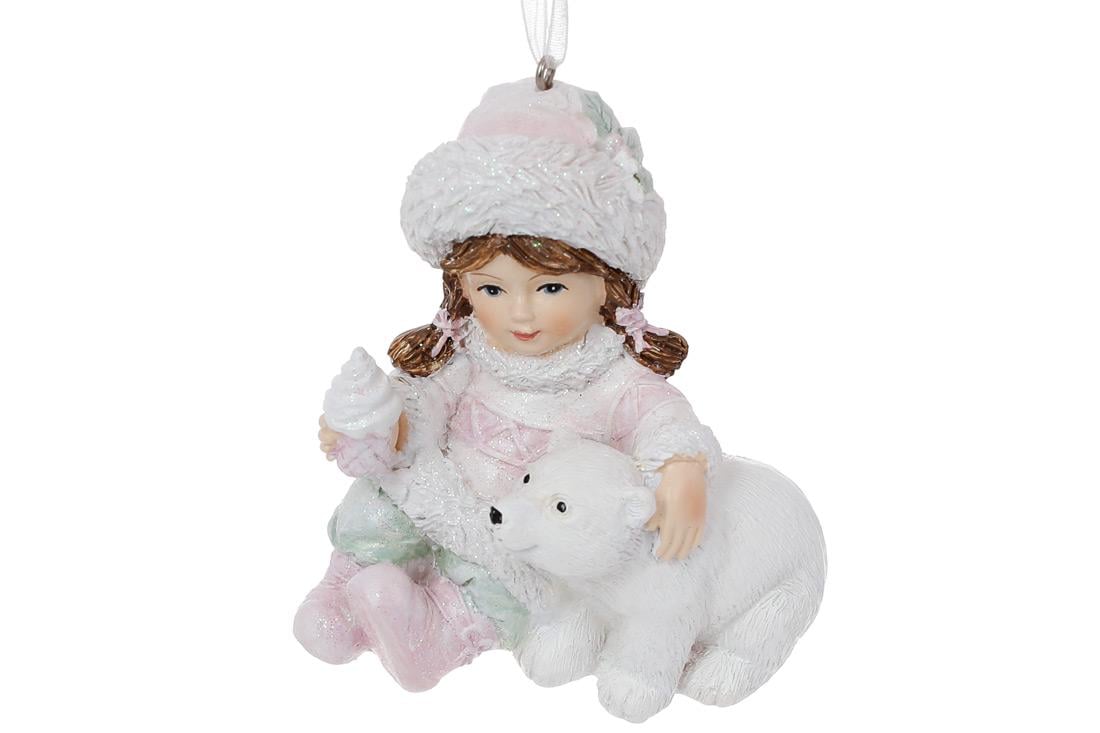 Фігурка декоративна підвісна BonaDi Дівчинка з ведмежа (K07-312)