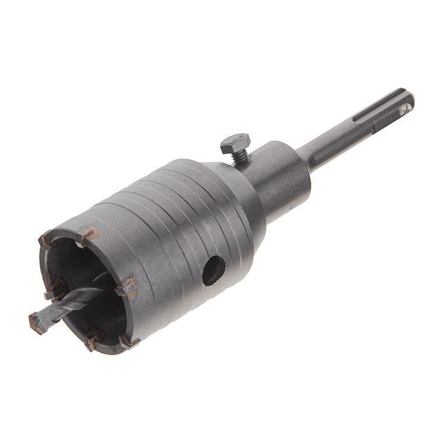Комплект Intertool SD-7050 сверло корончатое по бетону 50 мм/переходник SDS Plus 100 мм